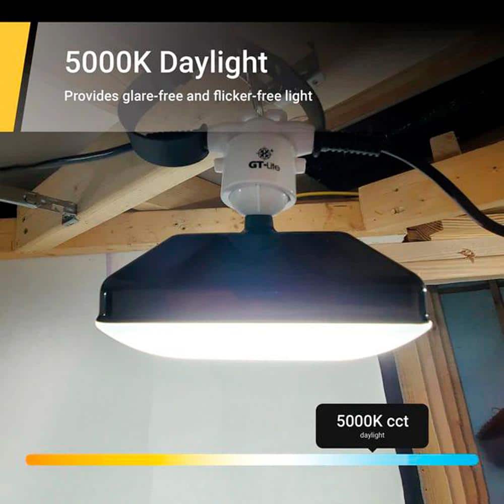 50ft White LED Outdoor Adjustable String Light with 5 Heads