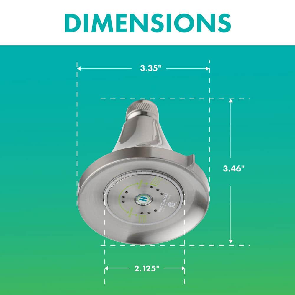 Chrome Adjustable Round Fixed Shower Head with Self-Cleaning
