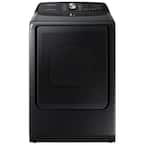 7.4 cu. ft. Fingerprint Resistant Black Stainless Electric Dryer with Steam Sanitize+