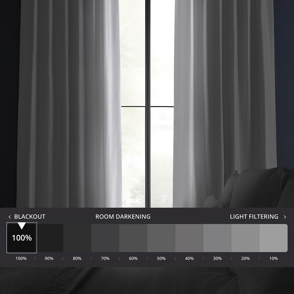 Ice Faux Silk Blackout Curtain Panel 50W x 96L