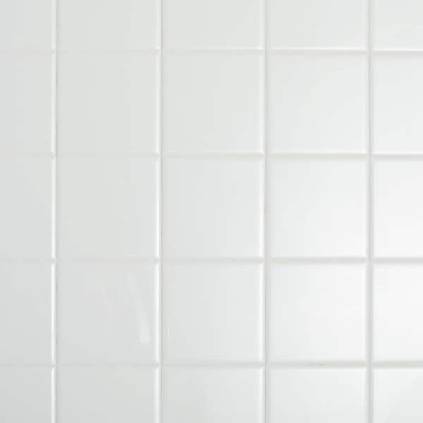 Daltile Restore Bright White 4-1/4 in. x 4-1/4 in. Ceramic Wall Tile (0.125 sq. ft./ Each)