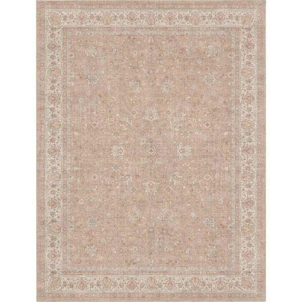Asha Rome Vintage, Oriental Persian, Beige Cream 9 ft. 10 in. x 13 ft. Area Rug