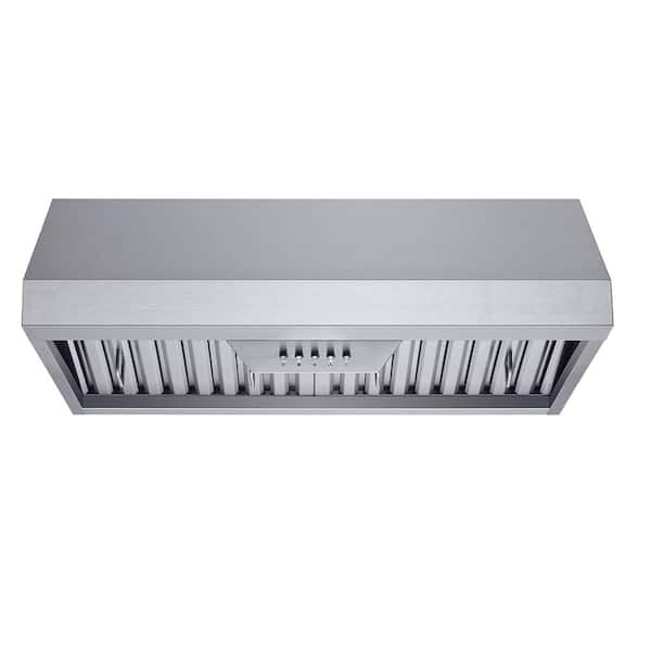 Winflo 30 in. 330 CFM Ducted Under Cabinet Range Hood in Stainless Steel with Baffle Filters