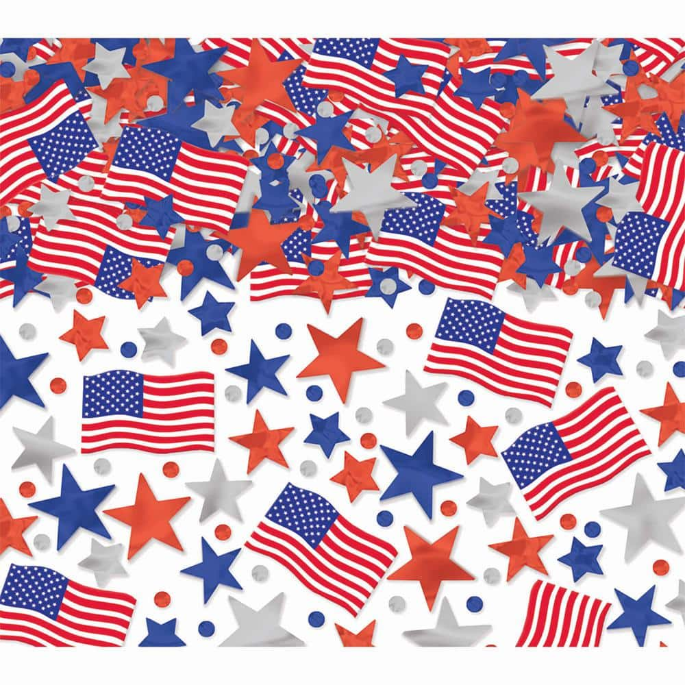 UPC 013051351540 product image for Amscan Star & Flag Confetti (3-Pack) | upcitemdb.com