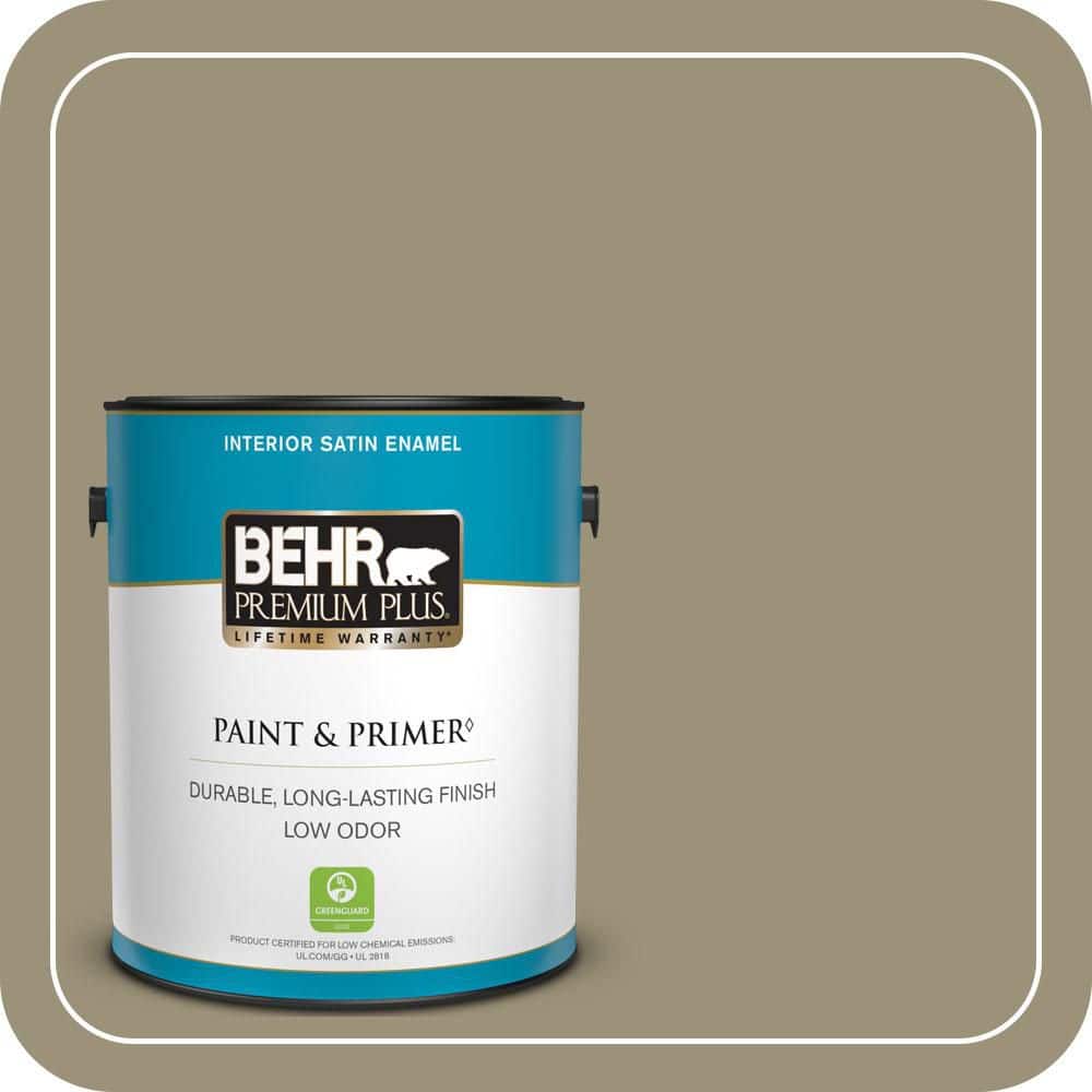1 gal. #N340-5 Grassy Savannah Satin Enamel Low Odor Interior Paint & Primer price history on PriceWatchPro