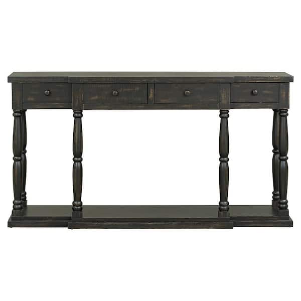 Harper & Bright Designs Retro Senior 63 in. Antique Black Stepped