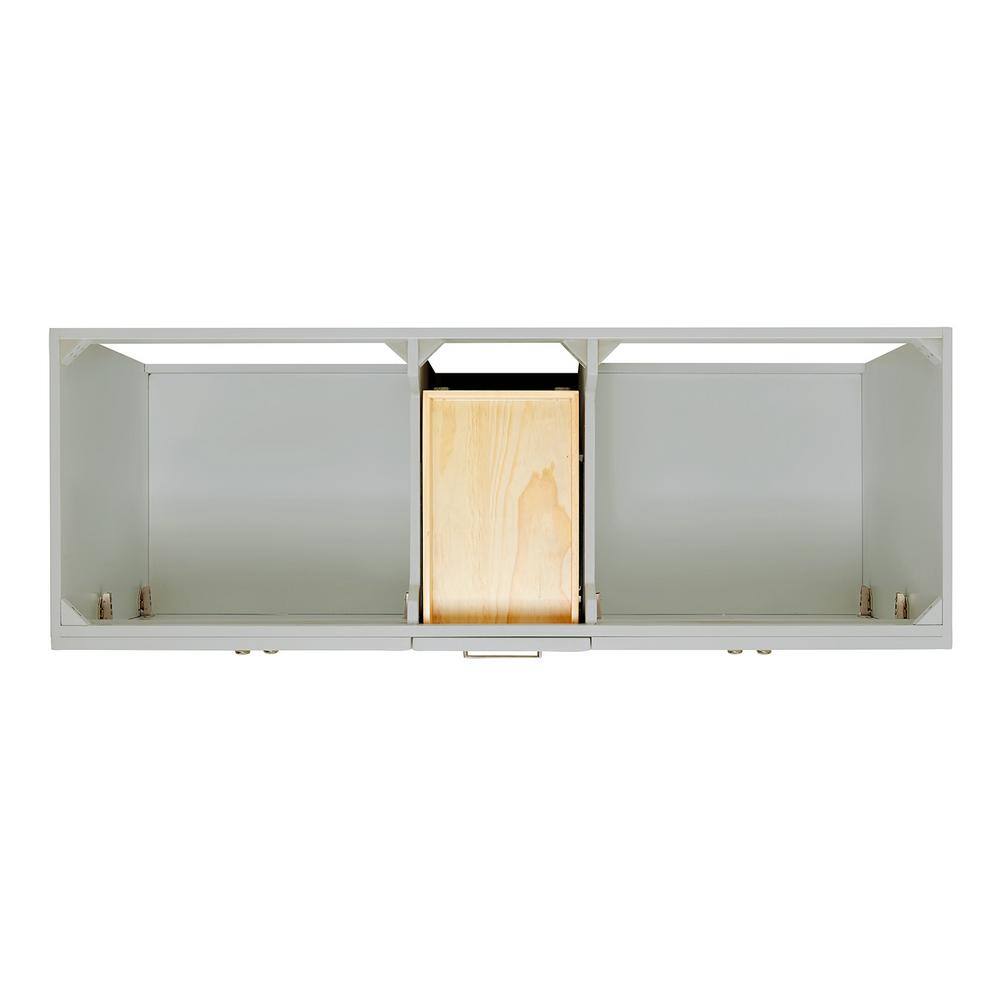 Gray 60" Freestanding Double Basin Vanity with Quartz Top