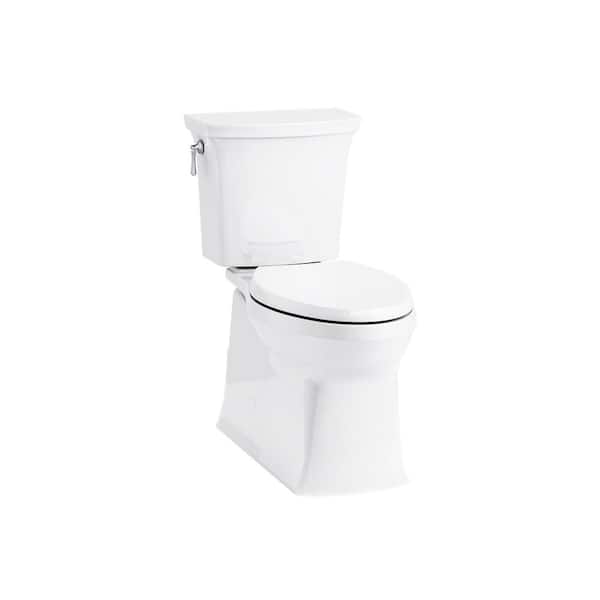KOHLER Corbelle Comfort Height Revolution 360 2-Piece 1.28 GPF Single Flush Elongated Toilet with Continuous Clean in White