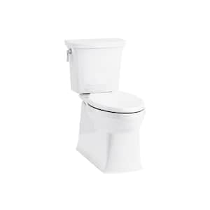 Corbelle 14 in. 2-Piece 1.28 GPF Single Flush Elongated Toilet with Continuous Clean in White with Seat Included
