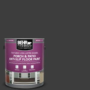 1 gal. #PPF-59 Raven Black Textured Low-Lustre Enamel Interior/Exterior Porch and Patio Anti-Slip Floor Paint