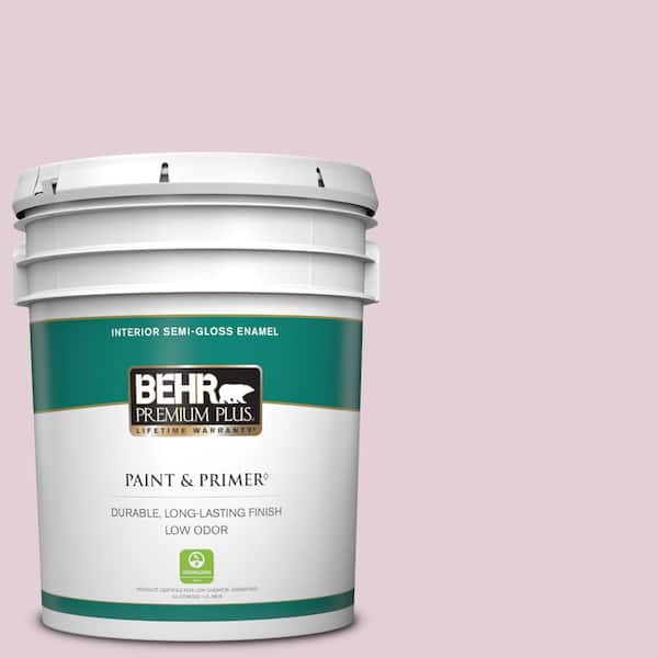 BEHR PREMIUM PLUS 5 gal. #S120-2 Etiquette Semi-Gloss Enamel Low Odor Interior Paint & Primer