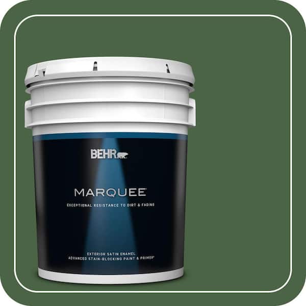 BEHR MARQUEE 5 gal. #S400-7 Deep Viridian Satin Enamel Exterior Paint & Primer