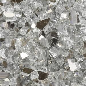 1/2 in. 10 lbs. Diamond Starlight Reflective Tempered Fire Glass in Jar