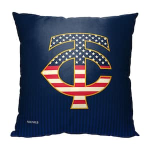 MLB Twins Celebrate Series Printed Polyester Throw Pillow 18 X 18