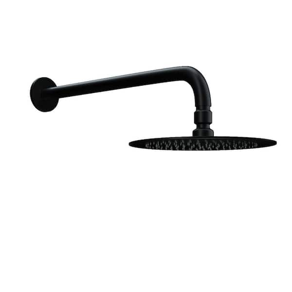 Jane 1-Spray Single Handle Shower Faucet 1.5 GPM with Pressure Balance in Matte Black (Valve Included)