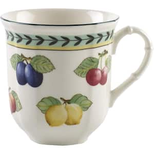 French Multi-Colored Garden Porcelain 12.75 oz. Jumbo Beverage Mug