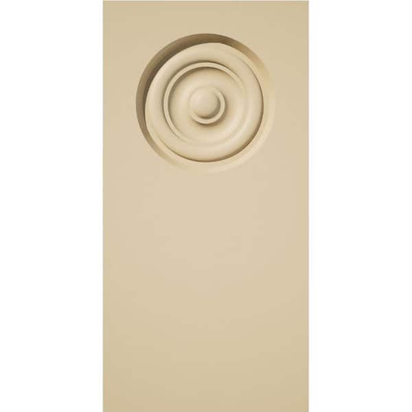 Ekena Millwork 5-in W x 10-in H x 1-in P Standard Foster Bullseye Plinth Block with Square Edge