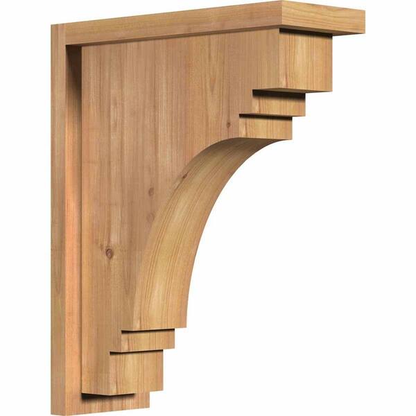 Ekena Millwork 5 1 2 In X 14 18 Western Red Cedar Pescadero Smooth Corbel With Backplate Cor06x14x18pec01swr Ekena Millwork 5 1 2 In X 14 18, Kitchen Island Corbels Home Depot