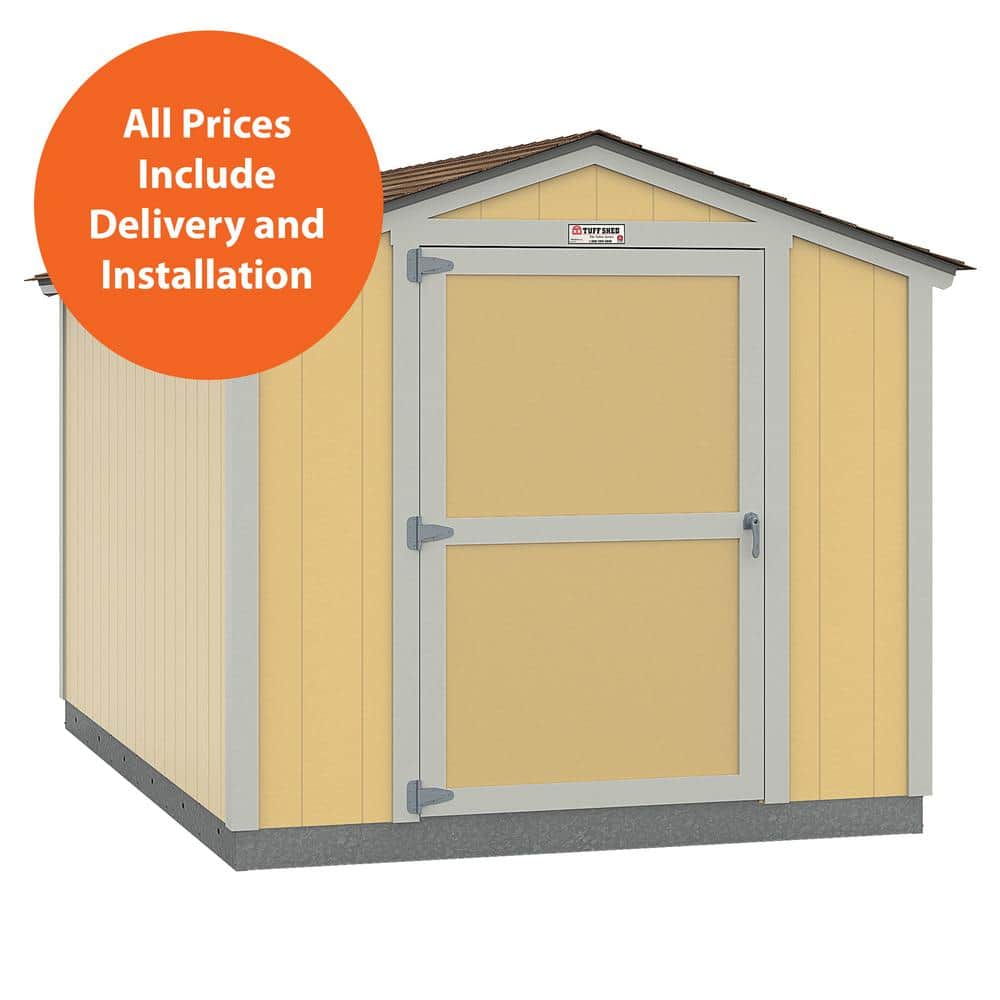 Tuff Shed Tahoe Series Cascade Installed Storage Shed 8 ft. x 12 ft. x 7 ft. 10 in. (96 sq. ft.) 6 ft. High Sidewall, Yellow -  8x12 SR E1