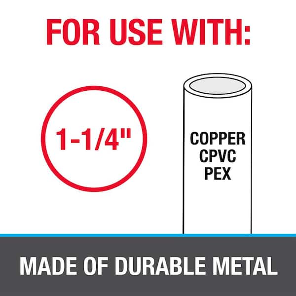 1-1/4 in. Copper 2-Hole Pipe Hanger Strap
