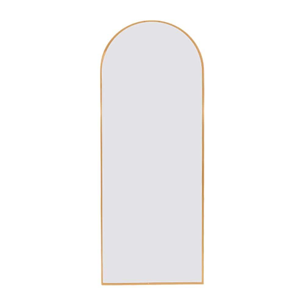23 in. W x 65 in. H Arched Framed Wall/Freestanding Bathroom Vanity Mirror 