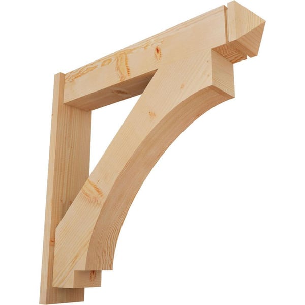 Ekena Millwork 8 in. x 38 in. x 38 in. Douglas Fir Imperial Arts and Crafts Smooth Outlooker