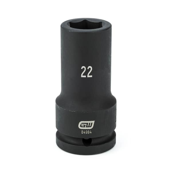 3/4 in. Drive 6-Point Deep Impact Metric Socket 22 mm
