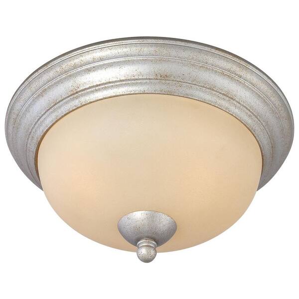 Thomas Lighting Triton 2-Light Moonlight Silver Ceiling Flush Mount