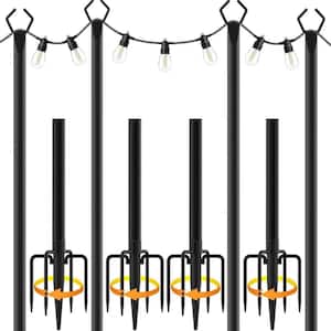 Augbeer 10 ft. String Light Poles, Shepherd's Hook Fence Brackets Hanging Lights for Metal Stand Deck Patio Backyard (4-Pack) XV447528 - The Home Depot Augbeer 10 ft. String Light Poles, Shepherd's Hook Fence Brackets Hanging Lights for Metal Stand Deck Patio Backyard (4-Pack) XV447528 - The Home Depot