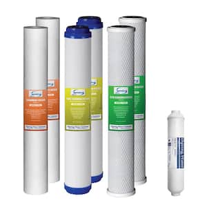 F7RB 20 in. Commercial Reverse Osmosis Replacement Filter Set, 1-Year Supply, Water Filter Cartridge Set for RCB3P