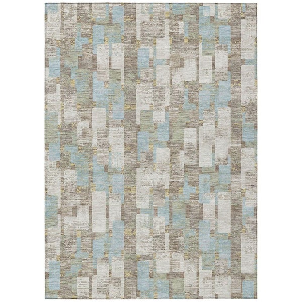 Chantille Machine Washable Indoor/Outdoor Abstract ACN2644 Ivory 10 ft. x 14 ft. Area Rug