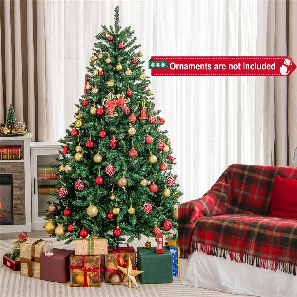 6 ft Green Douglas Fir Outdoor Christmas Tree with Lights
