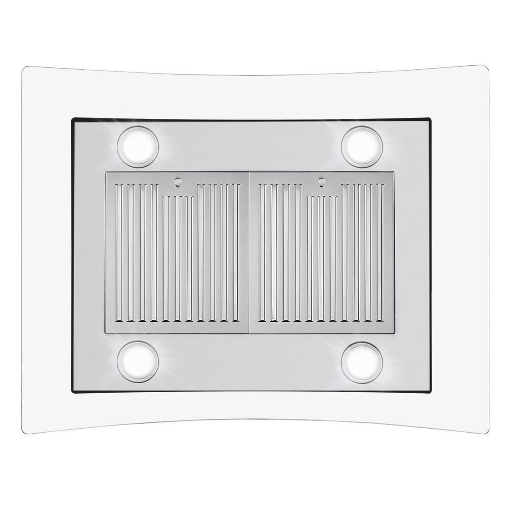 Cosmo 30" Stainless Steel Convertible Island Range Hood with Charcoal Filter