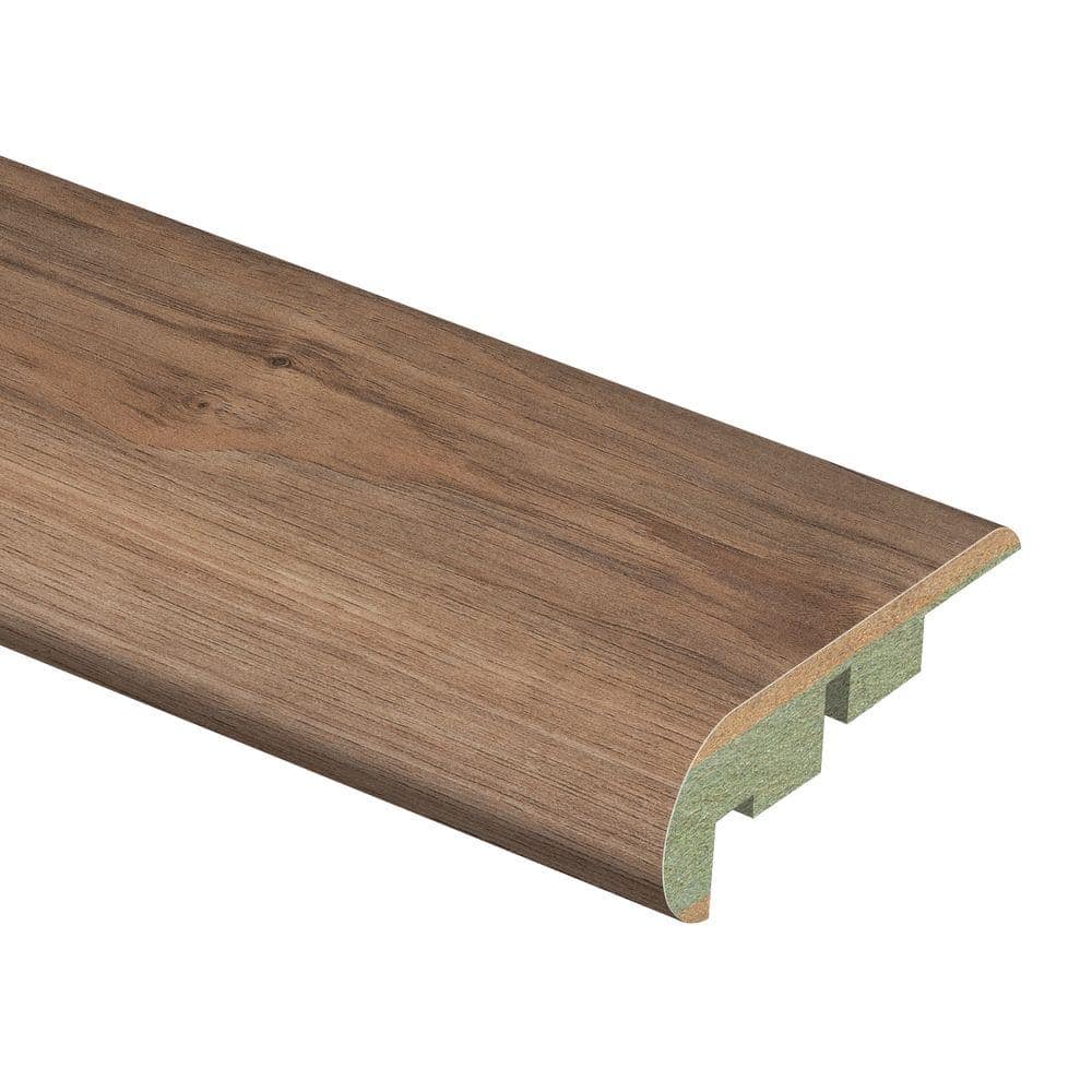 Zamma Lakeshore Pecan 3 4 In Thick X 2 1 8 In Wide X 94 In Length Laminate Stair Nose Molding 013541654 The Home Depot