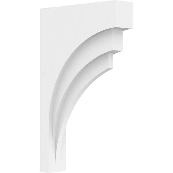 Ekena Millwork 2 in. x 13-3/8 in. x 8 in. Standard Rockford Unfinsihed Architectural Grade PVC Corbel