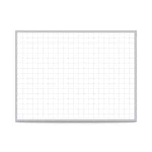 2 x 3 ft. 2 x 2in Grid Whiteboard, Satin Aluminum Frame, White