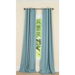 Elle 100% Blackout Grommet Curtains With Thermal Insulated Liner, 2 Panels, 50''x108'', Light Grey