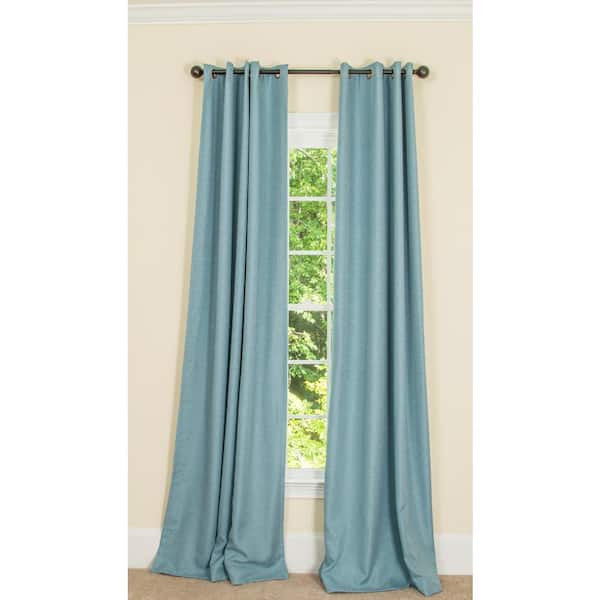 Manor Luxe Elle 100% Blackout Grommet Curtains With Thermal Insulated Liner, 2 Panels, 50''x84'', White