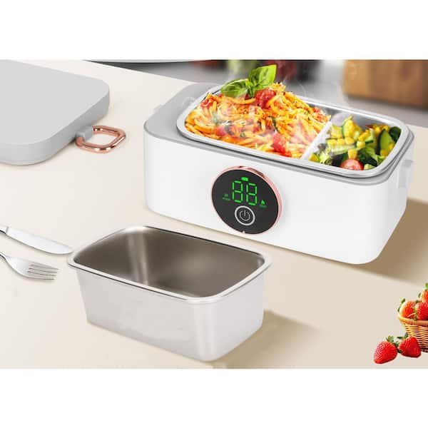 Cordless Electric Lunch Box, 1L Self Heating Food Container with Automatic Warming, Ideal for Car, Office, Travel