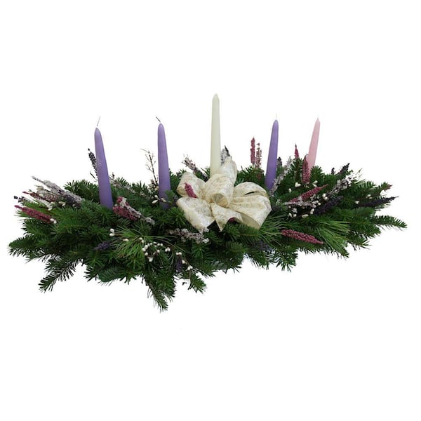 Worcester Wreath Balsam 5 Candle Christmas Grace Advent Centerpiece : Multiple Ship Weeks Available