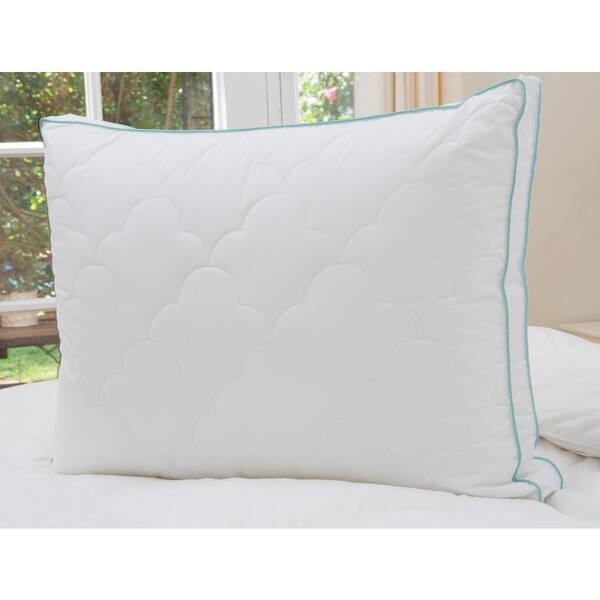 Full White Polyester SW Living Sleepworks 2Pack Respond Bounceback Pillow Enbossed Microfibre Cover 