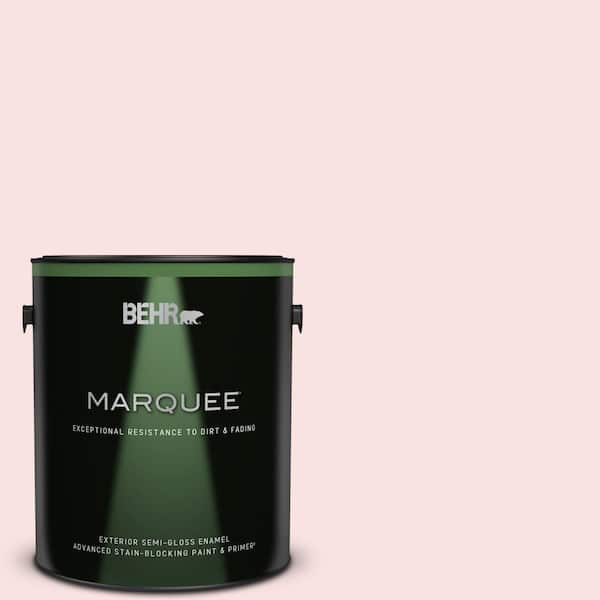 BEHR MARQUEE 1 gal. #RD-W02 Candy Floss Semi-Gloss Enamel Exterior Paint & Primer