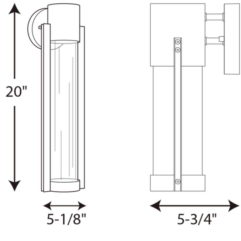 Satin White Architectural LED Outdoor Sconce with Clear Glass Diffuser