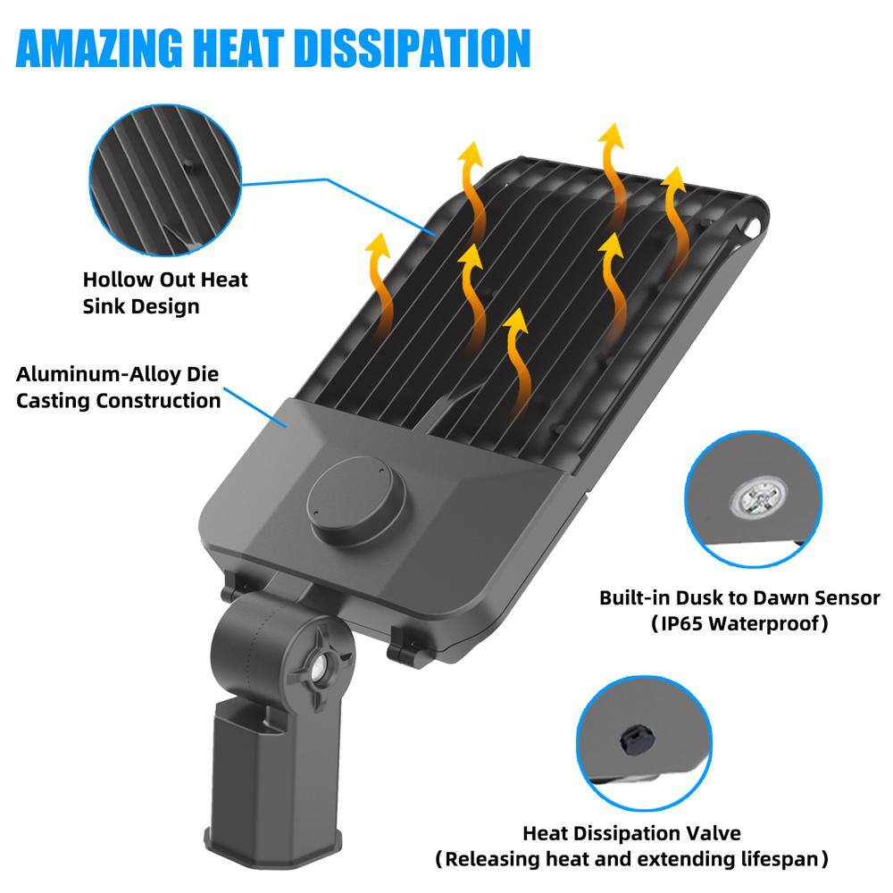 Bieuoram 27" Bronze LED Parking Lot Light with Photocell