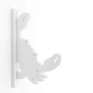 6 in. Paintable White PVC Decorative Indoor/Outdoor Crab Hook