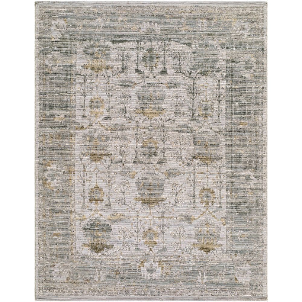 Goblen GLN-2301 6 ft. x 9 ft. Machine Woven Rug, Teal /Grey/Gold price history on PriceWatchPro