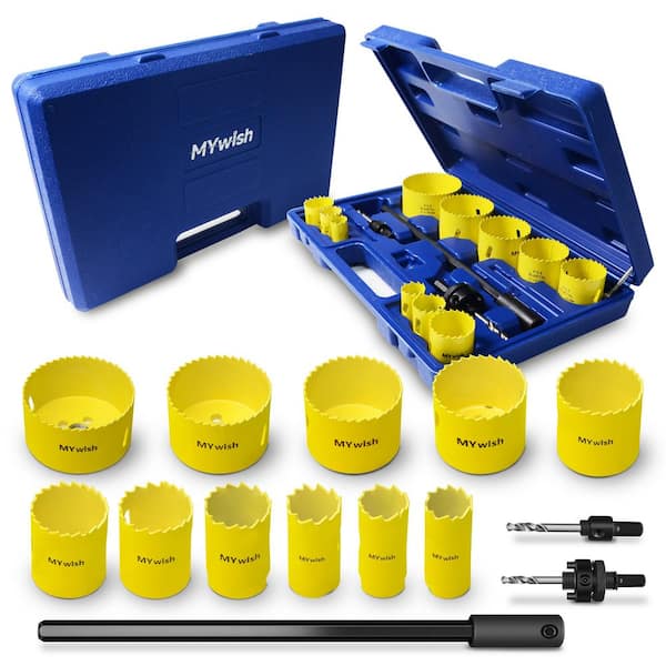 Bi-Metal Hole Saw Kit with Extension Rod (14-Piece)