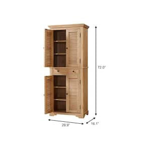 Patina Food Pantry Cabinet with Shutter Doors and Adjustable Shelves