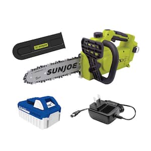 Sun Joe 24-Volt iON+ 10 in. Cordless Chain Saw Kit with 4.0 Ah Battery