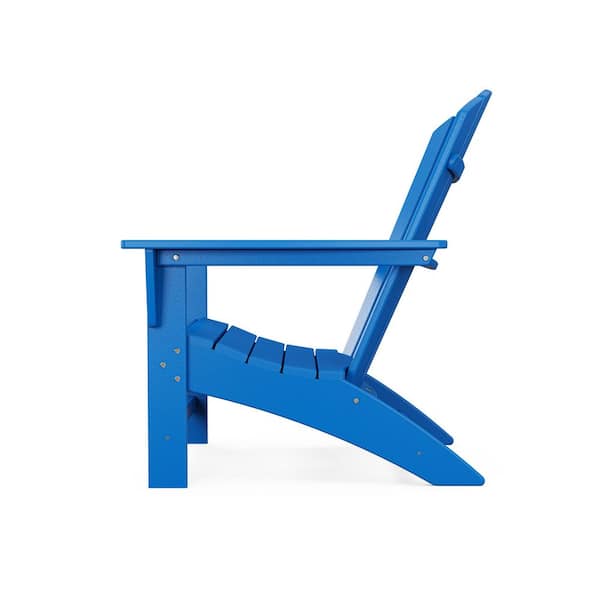 POLYWOOD Grant Park Traditional Curveback Pacific Blue Plastic
